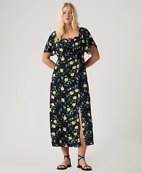 Levi's Premium Women's Amara Column Flutter-Sleeve Midi Dress