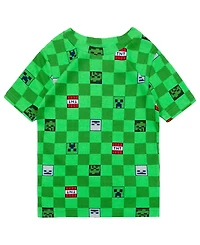 Minecraft Boys' 6-12 Short-Sleeve T-Shirt and Shorts, 4-Piece Set