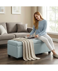 Streamdale Furniture 49.75" Furniture Baby Tufted Storage Ottoman Bench with Wooden Legs