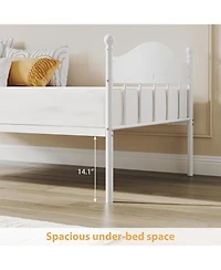 gaomon Daybed Metal Foldable Frame Double-Sized Sofa Bed Heavy Duty Steel for Living Room Bedroom Guest