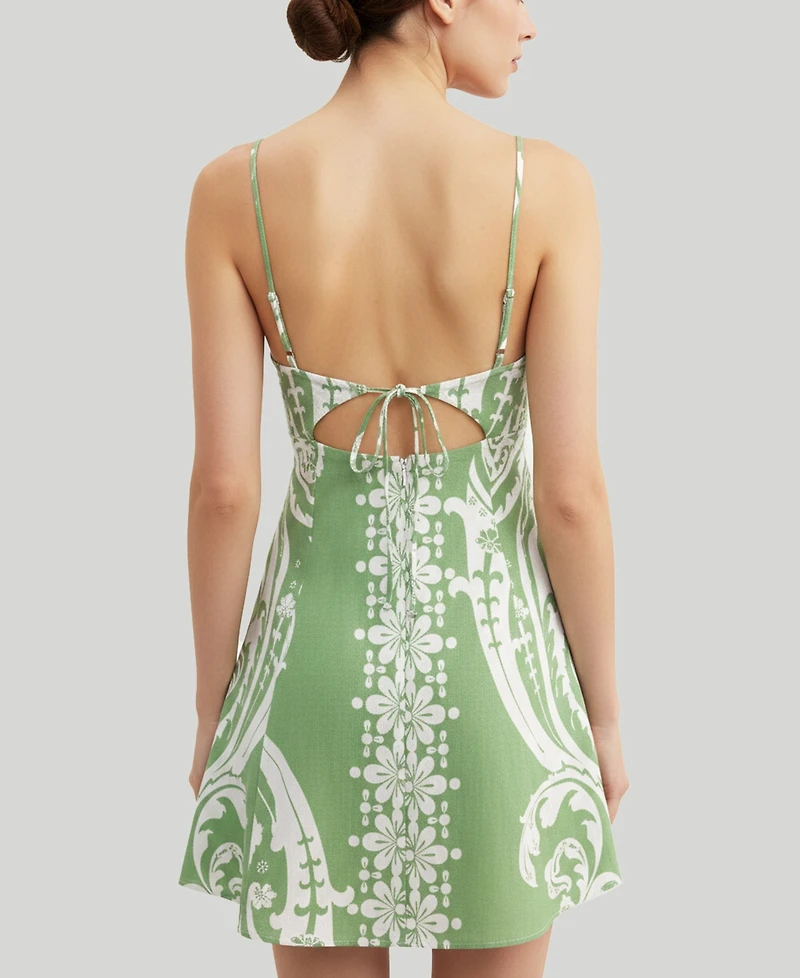 Violet Weekend Women's O-Ring Printed Strappy Shift Dress