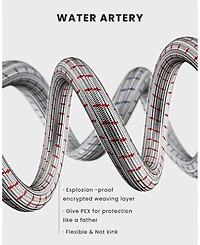 Busdays Chrome Single Handle Bathroom Faucet, 1/3 Holes, Fountain and Flow 2 Modes, Deck Mounted, with 9/16" Hoses