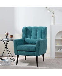 Streamdale Furniture Ergonomic Velvet Chair w/ Waist Support