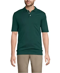 Lands' End Men's Short Sleeve Banded Bottom Polo Shirt