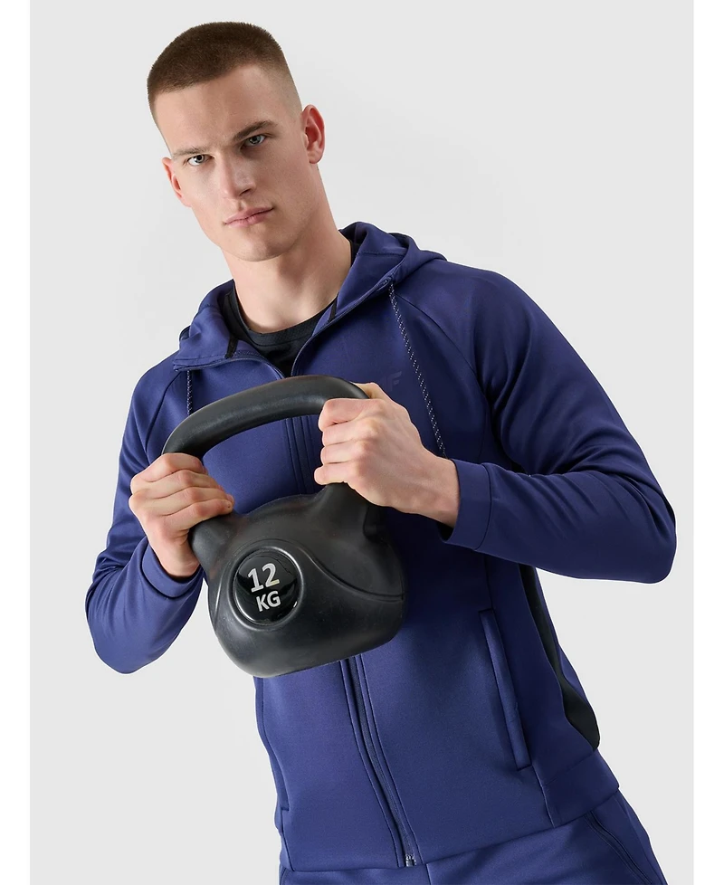 4F Men's Zipped Hooded Quick-Drying Training Sweatshirt