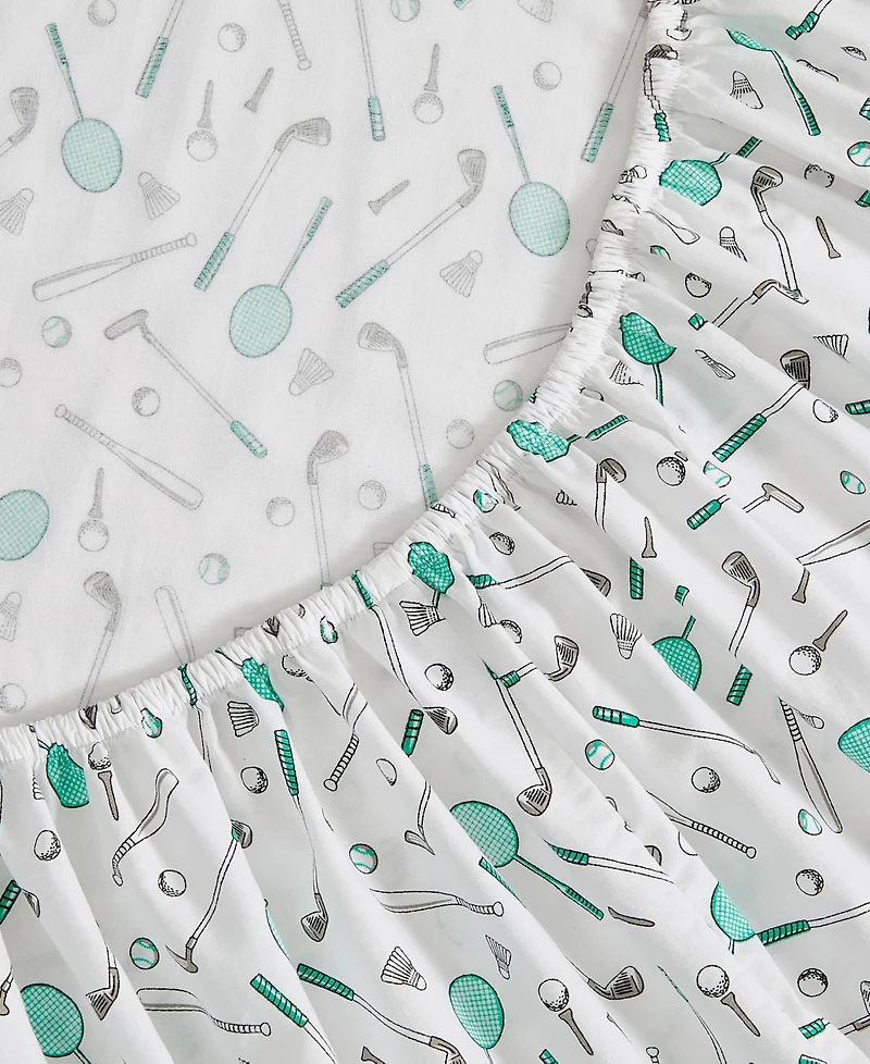 Tommy Bahama Home Tee Time 200-Thread Count Washed Cotton 4-Pc. Sheet Set