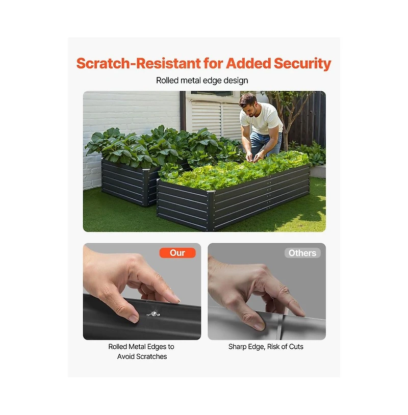 Slickblue Galvalume Metal Raised Garden