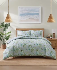 Tommy Bahama Home Floral Enchantment Cotton Reversible 3-Pc. Duvet Cover Set