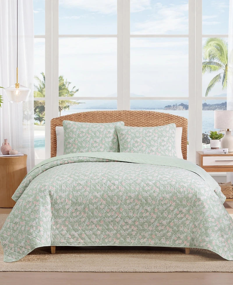 Tommy Bahama Home Pineapple Bloom Cotton Reversible 3-Pc. Quilt Set