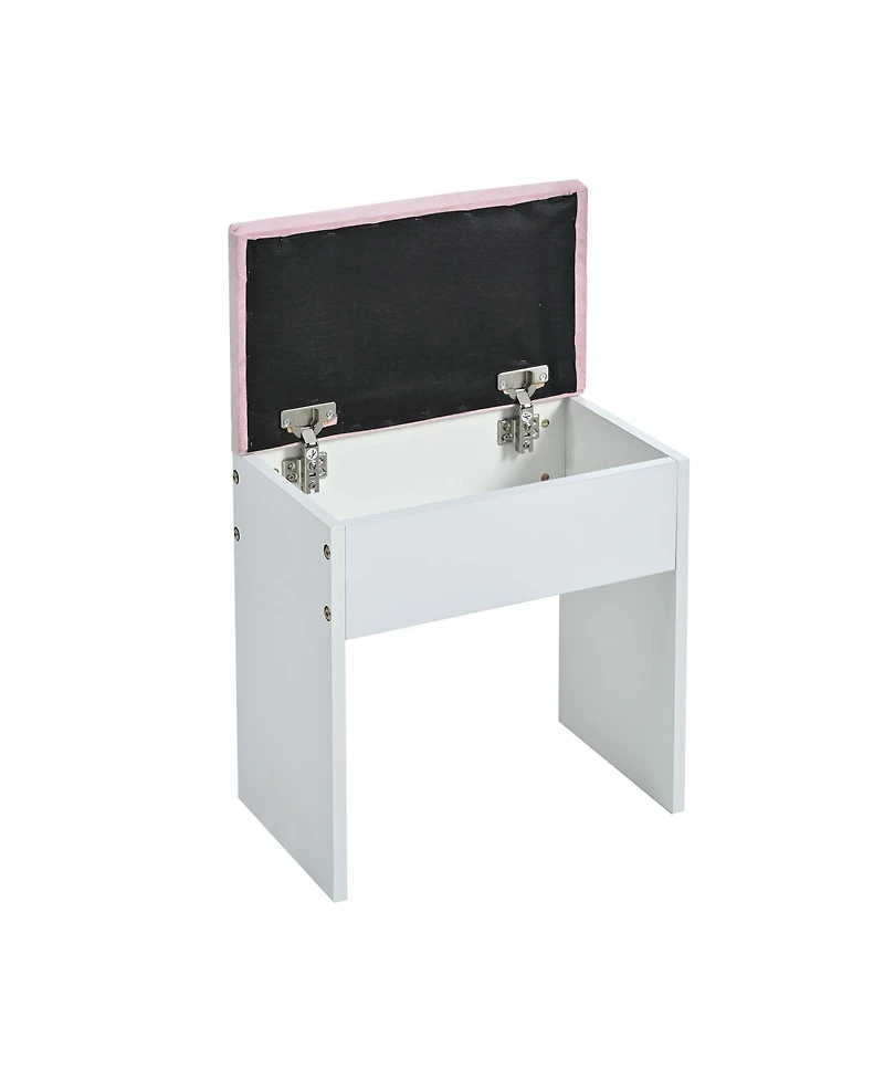 Streamdale Furniture Makeup Vanity with 15 Hollywood Bulbs & 3 Color Modes