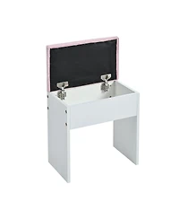 Streamdale Furniture Makeup Vanity with 15 Hollywood Bulbs & 3 Color Modes