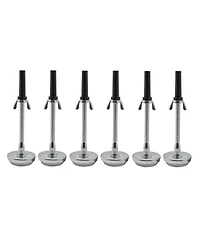 Kings Brand Furniture Set of Six Adjustable Metal Bed Frame Glides with Nylon Floor Protecting Base