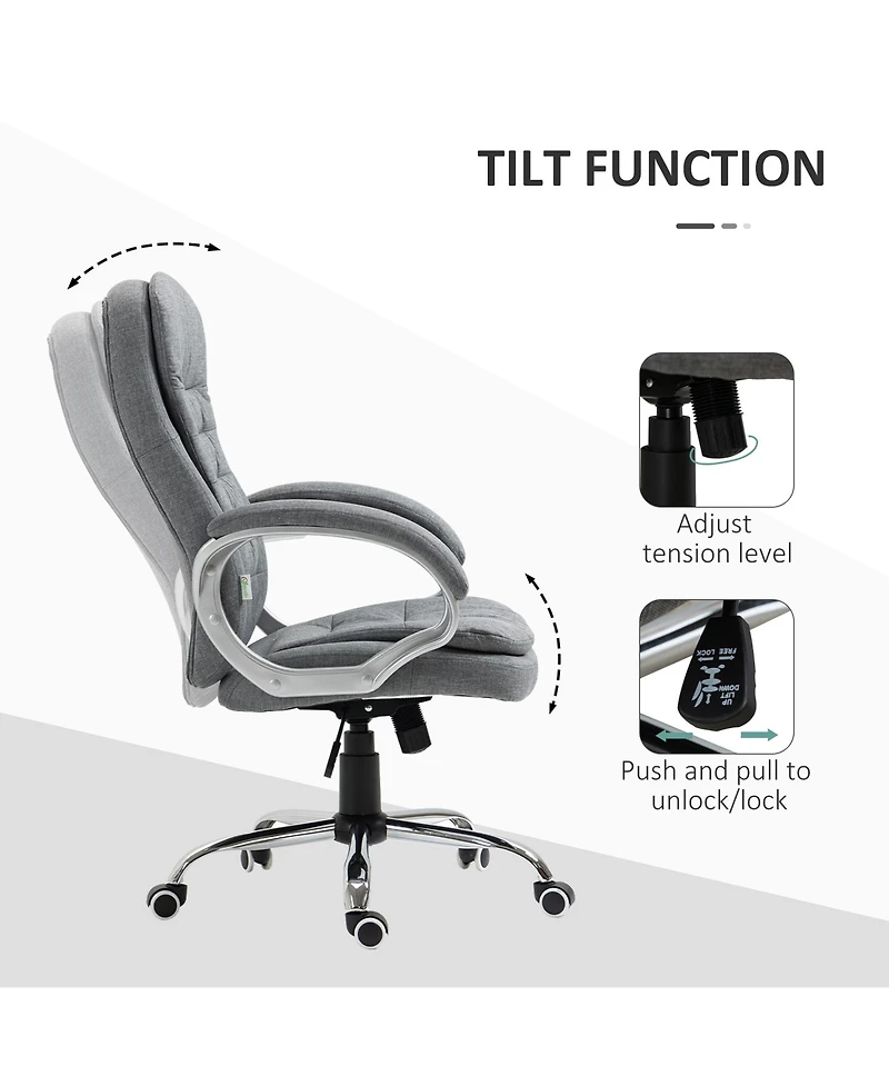 Boyel Living High Back Home Office Executive Chair with Adjustable Height and Thick Padding