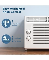 Cowsar 5000 Btu Window Ac for 150 Sq. Ft., Sleep Mode