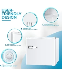 Cowsar 1.2 Cubic Foot Upright Mini Freezer with Adjustable Temperature