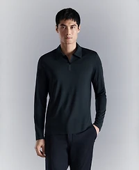 Mango Men's Comfort Stretch Zip Polo Shirt