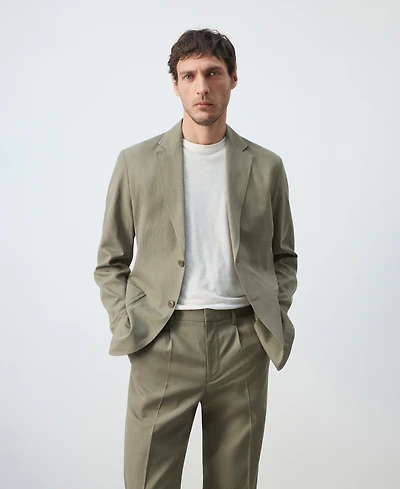 Mango Men's Linen-Lyocell Blend Slim-Fit Suit Blazer