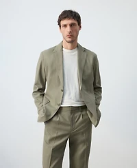 Mango Men's Linen-Lyocell Blend Slim-Fit Suit Blazer