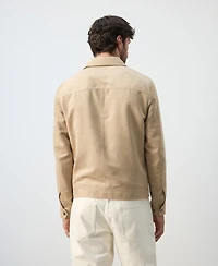 Mango Men's Suede-Effect Pockets Jacket