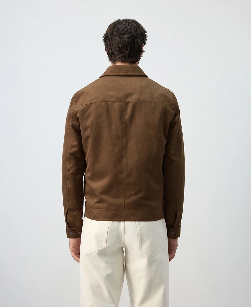 Mango Men's Suede-Effect Pockets Jacket