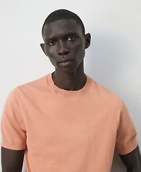 Mango Men's Cotton Fine-Knit T-Shirt