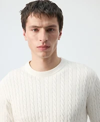 Mango Men's Cotton Cable-Knit Sweater