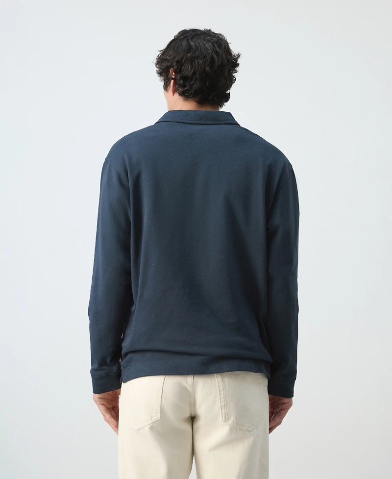 Mango Men's Cotton Embroidered Graphic Polo Shirt