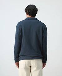 Mango Men's Cotton Embroidered Graphic Polo Shirt