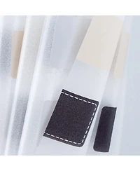 Rt Designers Collection 90GSM Peva Glit Printed Tiles Shower Curtain Tan