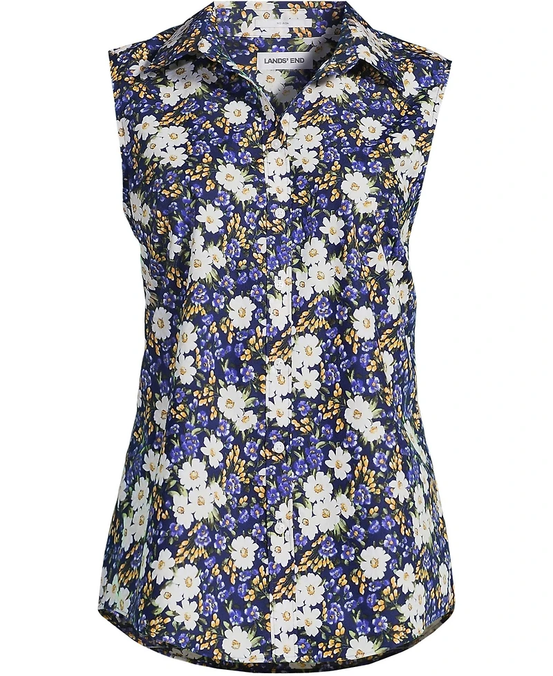 Lands' End Women's No Iron Sleeveless Shirt