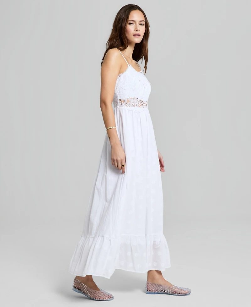 And Now This Women's Lace-Trim Tank Maxi Dress, Macy's Exclusive