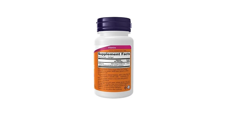 Now Foods Vitamin D3,2500 Iu,180 Softgels
