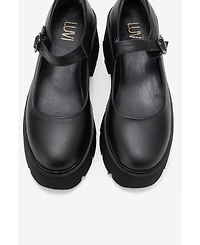 Forever & Always Shoes Women s Orina Leather Platform Mary Jane Shoe