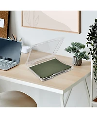 Sorbus Single-Piece Thin Hanging File Organizer Bin Clear Plastic Stackable for Document Storage