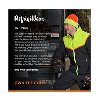 RefrigiWear Men's HiVis Reversible Knit Cap - High Visibility Safety Beanie with Dual-Side Warmth