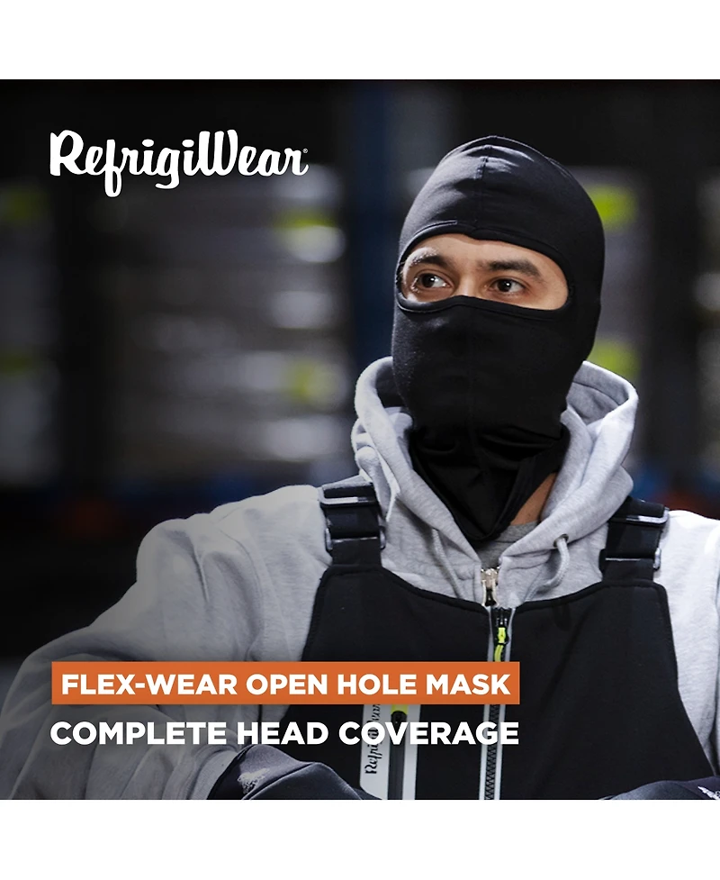 RefrigiWear Men's Flex-Wear Open Hole Mask - Breathable, Flexible, and Warm Winter Face Cover