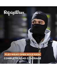 RefrigiWear Men's Flex-Wear Open Hole Mask - Breathable, Flexible, and Warm Winter Face Cover