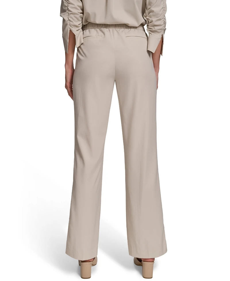 Calvin Klein Petite Pull-On Straight-Leg Pants