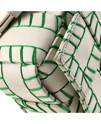 Pre-Owned Bottega Veneta Medium Cassette Crossbody Bag Baseball Stitch Maxi Intrecciato Leather