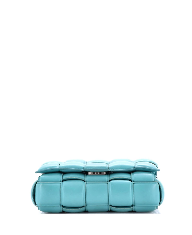 Pre-Owned Bottega Veneta Small Cassette Crossbody Bag Padded Maxi Intrecciato Leather