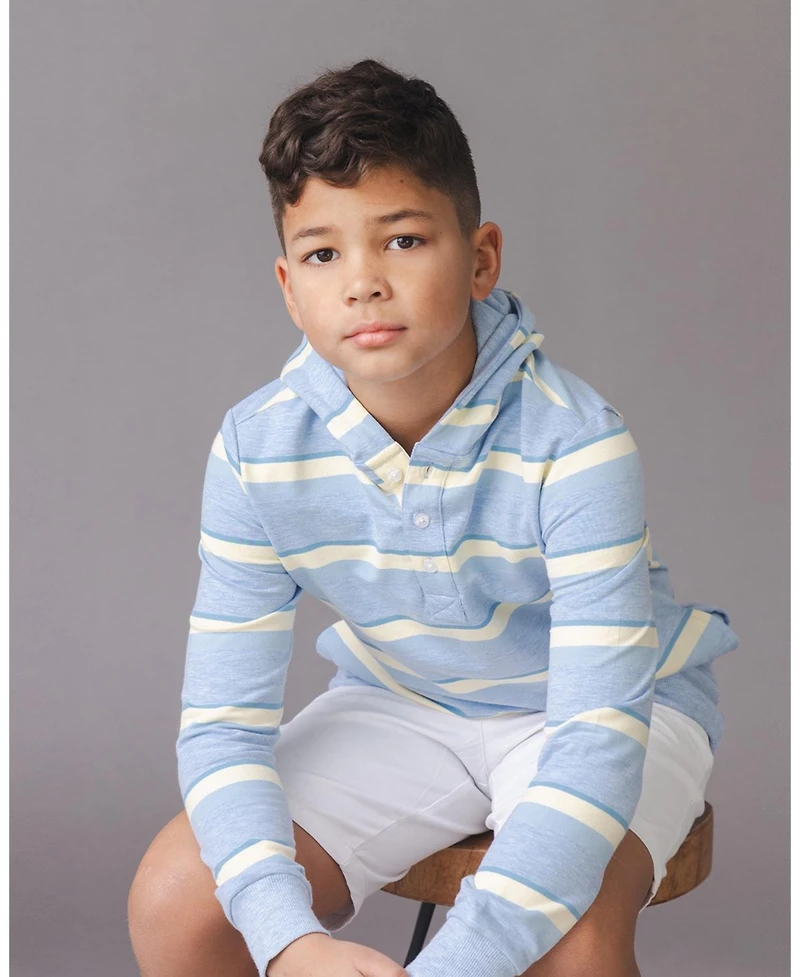 Hope and Henry Boys' Organic French Terry Henley Hoodie