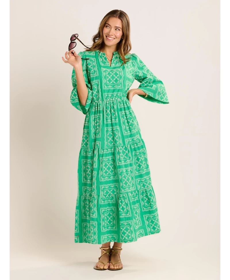 Brakeburn Women's Clarisa Embroidered Maxi Dress