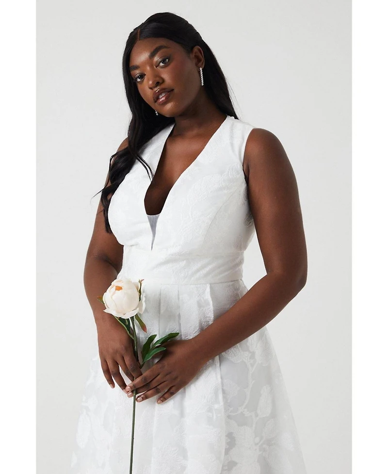 Coast Women's Plunge Neck Maxi Wedding Dress