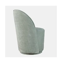 Jofran Landon Mid-Century Modern Upholstered Swivel Dining Chair (Set of 2