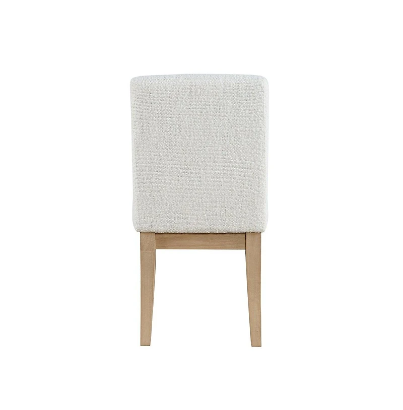 Jofran Sequoia Modern Rustic Solid Wood Upholstered Parsons Dining Chair (Set of 2