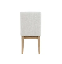 Jofran Sequoia Modern Rustic Solid Wood Upholstered Parsons Dining Chair (Set of 2