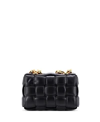 Pre-Owned Bottega Veneta Cassette Chain Crossbody Bag Padded Maxi Intrecciato Leather