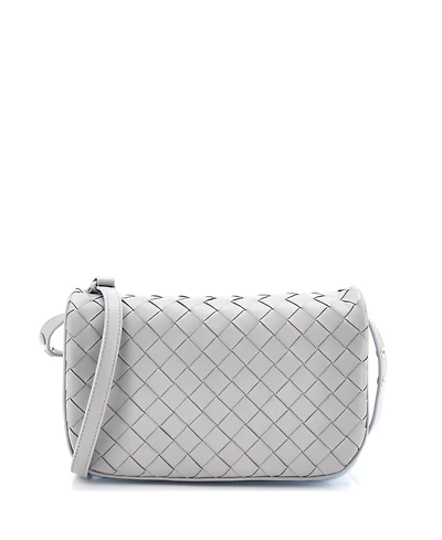 Pre-Owned Bottega Veneta Puff Pouch Bag on Strap Intrecciato Leather