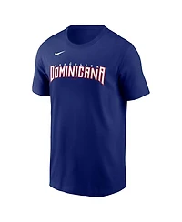 Nike Men's Vladimir Guerrero Jr. Royal Dominican Republic Baseball 2026 World Baseball Classic Name Number T-Shirt