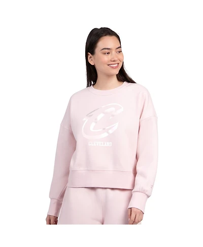 Starter Women's Light Pink Cleveland Cavaliers Pastel Boxy Sweatshirt